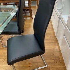 R212 NITORI トップガラス、ダイニング5点セット、幅150cm 美品