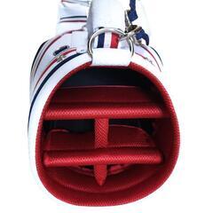 ☆美品☆　アディダス　キャディバッグ　スノーホワイト　トリコロールカラー　軽量