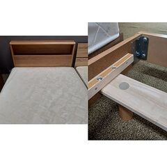 高級ベッド【シングルベッド シンプル】ポケットコイル 衛生マットレス マットレスは展示品のドリームベッド フレームはナチュラルカラーのフランスベッド シングルベット 札幌 本郷通店