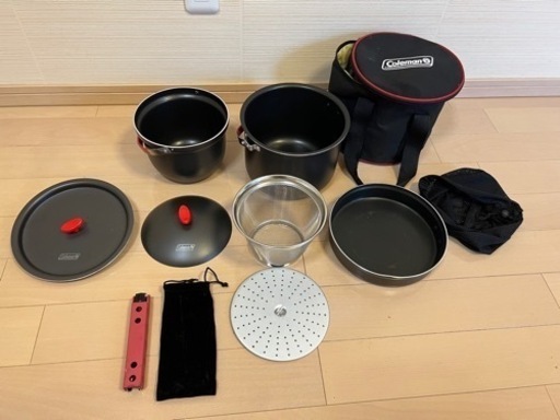 コールマン　アルミクッカーコンボ　中古　軽量カップなし