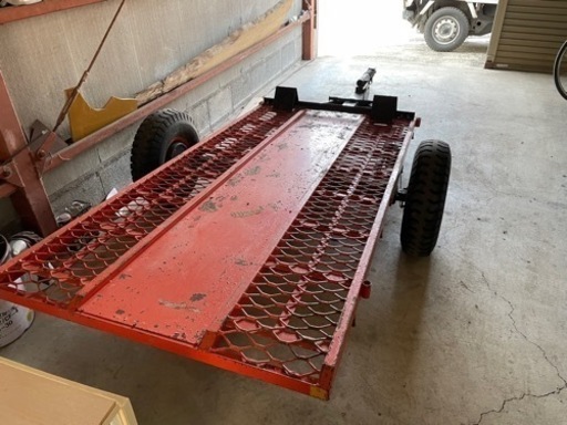 農業機械運搬　1.2t トレーラー　倉庫内保管