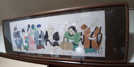 【 引取先決まりました！ 】絵画 インテリア 壁掛け 開運 七福神 縁起物 是非ご来店をお待ちしております！