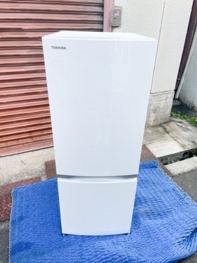 2018年製TOSHIBA2ドア冷蔵庫GR-M15BS(W)