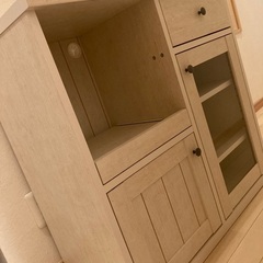 ニトリ　炊飯器置き付き食器棚/キッチンボード　一人暮らしサイズ