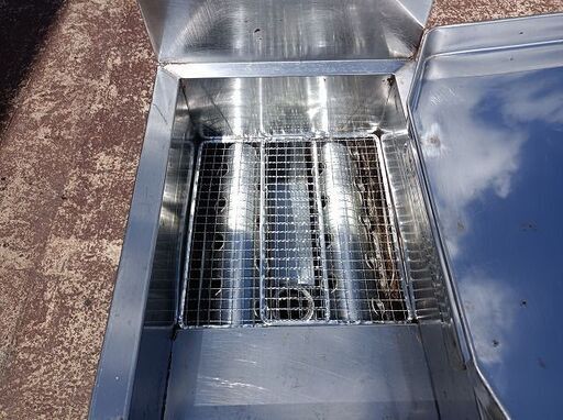 マルゼン MGF-13J ガスフライヤー 13L LPガス用『中古、パーツ不足品