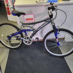 自転車 マウンテンバイク 中古 26インチ 21段変速 ハーレーダビッドソン ブルー