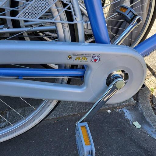 自転車 婦人車(ママチャリ) 中古 ブルー 3段変速 ノンタン