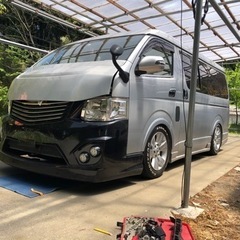 ハイエース3型ワイドcraveフロントバンパースポイラー加工品