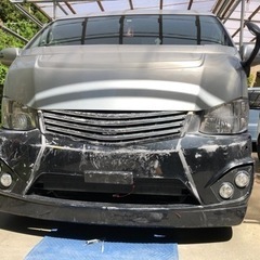 ハイエース3型ワイドcraveフロントバンパースポイラー加工品