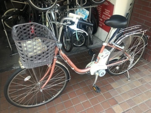26インチ　パナソニックPanasonic電動アシスト自転車　ピンク色