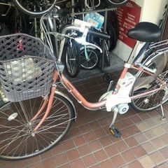 26インチ　パナソニックPanasonic電動アシスト自転車　ピンク色
