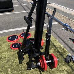 【売り切れ/在庫無し】100kg マルチベンチプレス FIGHTING シャフト＆ダンベルセット ベンチプレス トレーニングベンチ トレーニング器具💳自社配送時🌟代引き可💳※現金、クレジット、スマホ決済対応※