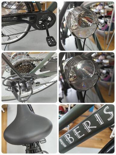 J202 美品！普通自転車 IBERIS ファッション 6段変速 LEDオート 27インチ 