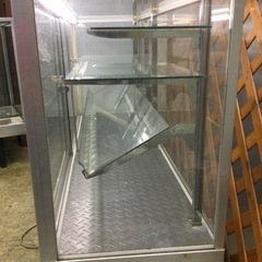 ■配達可■タテヤマアルミ 照明付ガラスショーケース 幅150 高さ91 4段 アルミ ディスプレイケース ガラスケース 鍵付