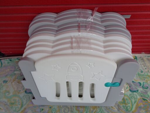 Caraz ベビーサークル パネル10枚 円型スタンド2個/直線型固定ホルダー