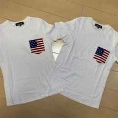 USA アメリカ ペアルックTシャツ 二枚セット