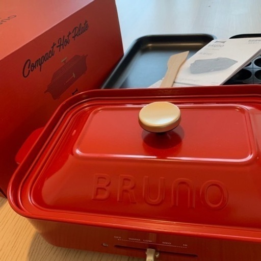 BRUNO　ブルーノ　コンパクトホットプレート　BOE021-RD（レッド/赤）