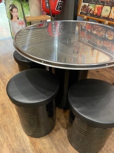 更に値下げっ！！韓国ドラム缶テーブルセット(値下げ) 韓国 業務用