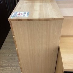 KI-55【新入荷　リサイクル品】5段チェスト　ナチュラル