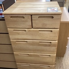 KI-55【新入荷　リサイクル品】5段チェスト　ナチュラル