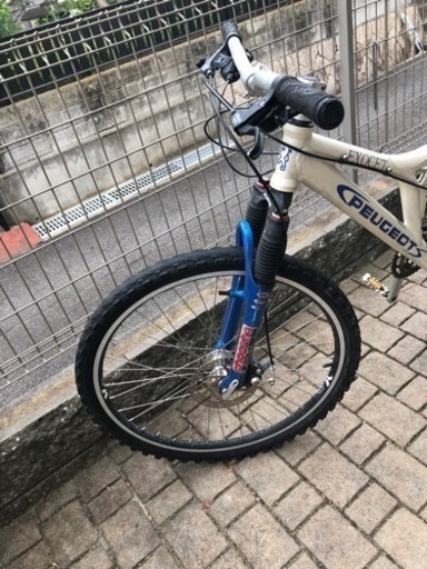 プジョー　PEUGEOT マウンテンバイク　自転車　格安　変速機は前が3段で後ろが8段です 希少＞PEUGEOT/プジョー EXOCET・7005 アルミ・マウンテンバイク