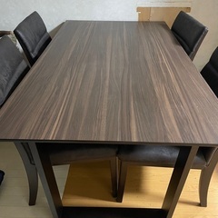 美品】松田家具 ダイニングテーブル 椅子4脚セット