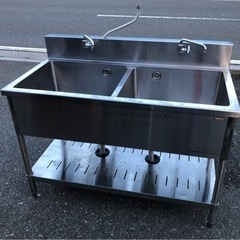 ⭐︎中古品　タニコー　2槽シンク　1200×600×800mm  厨房用品⭐︎