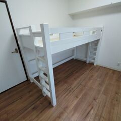 高耐荷重　木製　ロフトベッド　Ｇ☆ＳＯＬＩＤ　139cm　ロング　