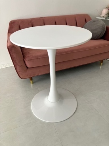 新品　丸ダイニングテーブル　幅60 白　カフェテーブル
