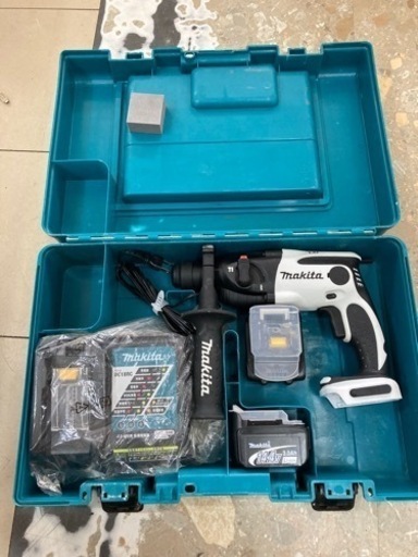 makita 14.4V 3.0Ah 16mm 充電式ハンマドリル 白 SDSプラス ケース・充電器・バッテリ2個セット  リサイクルショップ宮崎屋住吉店22.9.13F