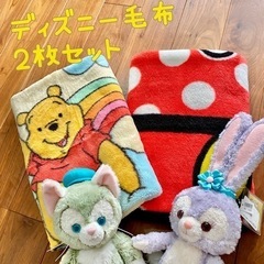 【おまけ付き】毛布２枚セット ディズニーデザイン