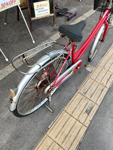 リサイクルショップどりーむ荒田店No.321　自転車　26インチ　ライト付き！ベル付き！　サドル調整不可