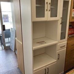 食器棚 ホワイト クリーニング済み 【管理番号81309】