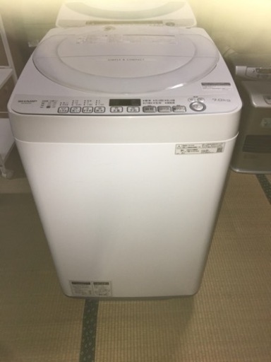 シャープ 19年全自動洗濯機7キロ ES-KS70V-w chateauduroi.co