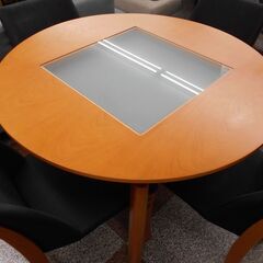 ダイニングテーブル4人掛けセット（円形）