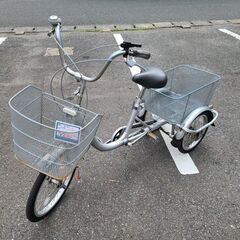三輪自転車 ナチュラルフロー TCQ-20/16NF 前後バスケット付き 武田 