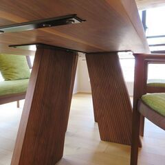 【極美品/総額150万円程度】CondeHouse/カンディハウス ハカマ ダイニング ソリッドテーブル(ちぎり付) W210 ＆アームチェア＆ベンチ 天然木 ダイニングセット 食卓