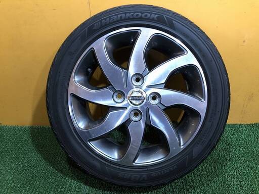 No.975 日産純正 ルークス 14インチ 14×4.5J 4穴 PCD100 タイヤ付 4本 