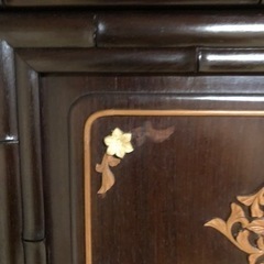 唐木　茶箪笥　紫檀無垢　違い棚　茶道具　煎茶