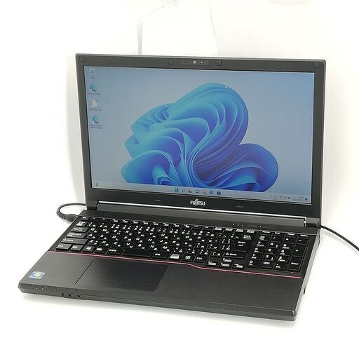 保証付 日本製 高速SSD Wi-Fi有 15.6型 ノートパソコン 富士通 A574/K 中古美品 第4世代 Core i5 4GB 無線 カメラ Windows11 Office