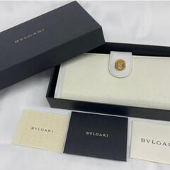 【ネット決済・配送可】BVLGARI　長財布　ダスティホワイト