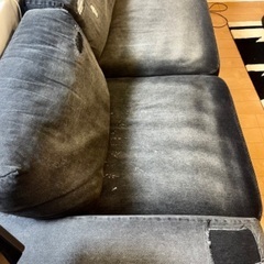 ジャーナルスタンダードファニチャー デニムソファー 2人掛け カバー2枚セット