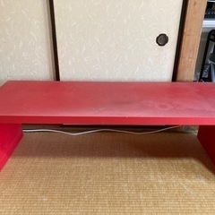 赤いテーブル☆PCデスク☆テレビ台