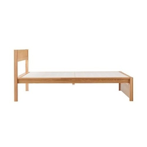 無印・木製ベッド・オーク材・セミダブル・収納2個セット