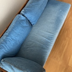 ウニコ　スウェラ　ベンチアーム　デニムのダイニングベンチ