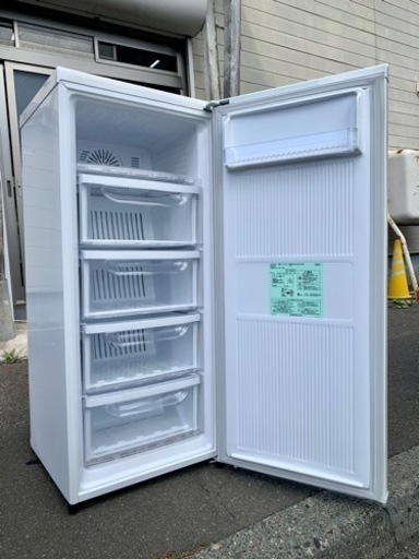札幌市内配送無料 MITSUBISHI 三菱 121L ノンフロン冷凍庫 引出し4段 MF-U12T-W