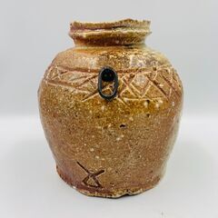 花瓶㉘ 壺型フラワーベース 花器 生け花 陶器 骨董品