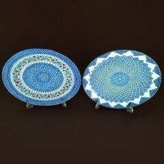 イランの伝統工芸品ミーナカリーの銅製のお皿2枚無料で差し上げます