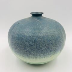 花瓶㉚ 壺型 フラワーベース 花器 生け花 一輪挿し 陶器 骨董品