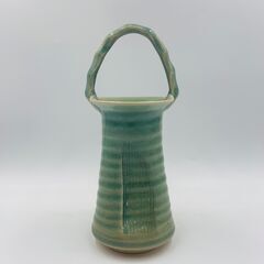 花瓶㉝ 壺型 フラワーベース 花器 生け花 陶器 骨董品